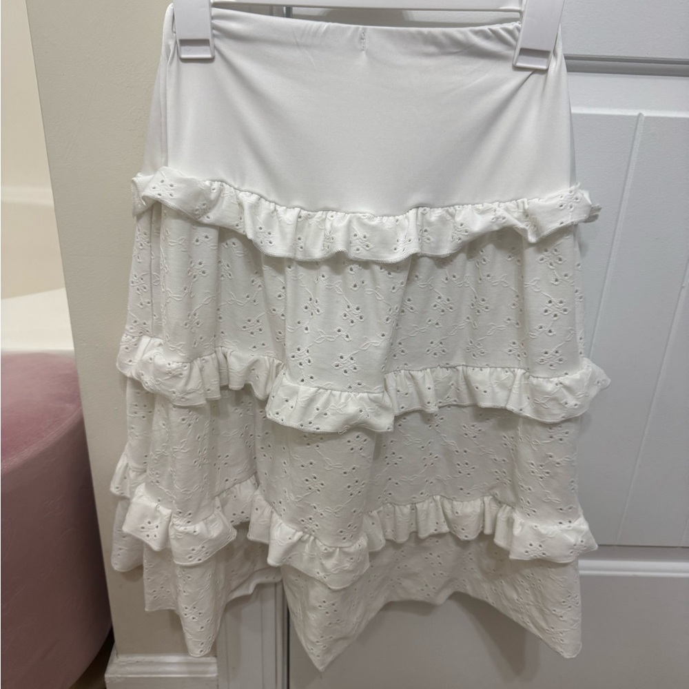white midi skirt size small